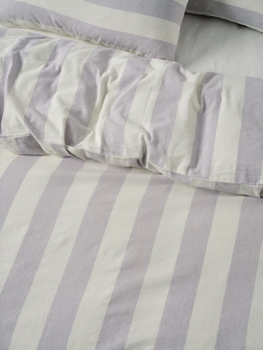 Linen House Quilt Cover LINEN HOUSE VINTAGE STRIPE | LAVENDER QUILT COVER