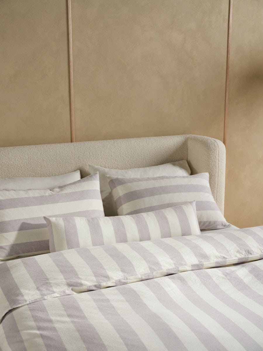 Linen House Quilt Cover LINEN HOUSE VINTAGE STRIPE | LAVENDER QUILT COVER