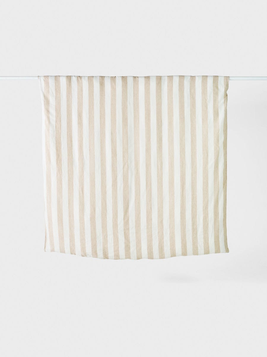 Linen House Quilt Cover LINEN HOUSE VINTAGE STRIPE QUILT COVER SET - NATURAL