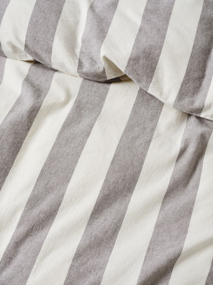 Linen House Quilt Cover LINEN HOUSE VINTAGE STRIPE | STEEL QUILT COVER