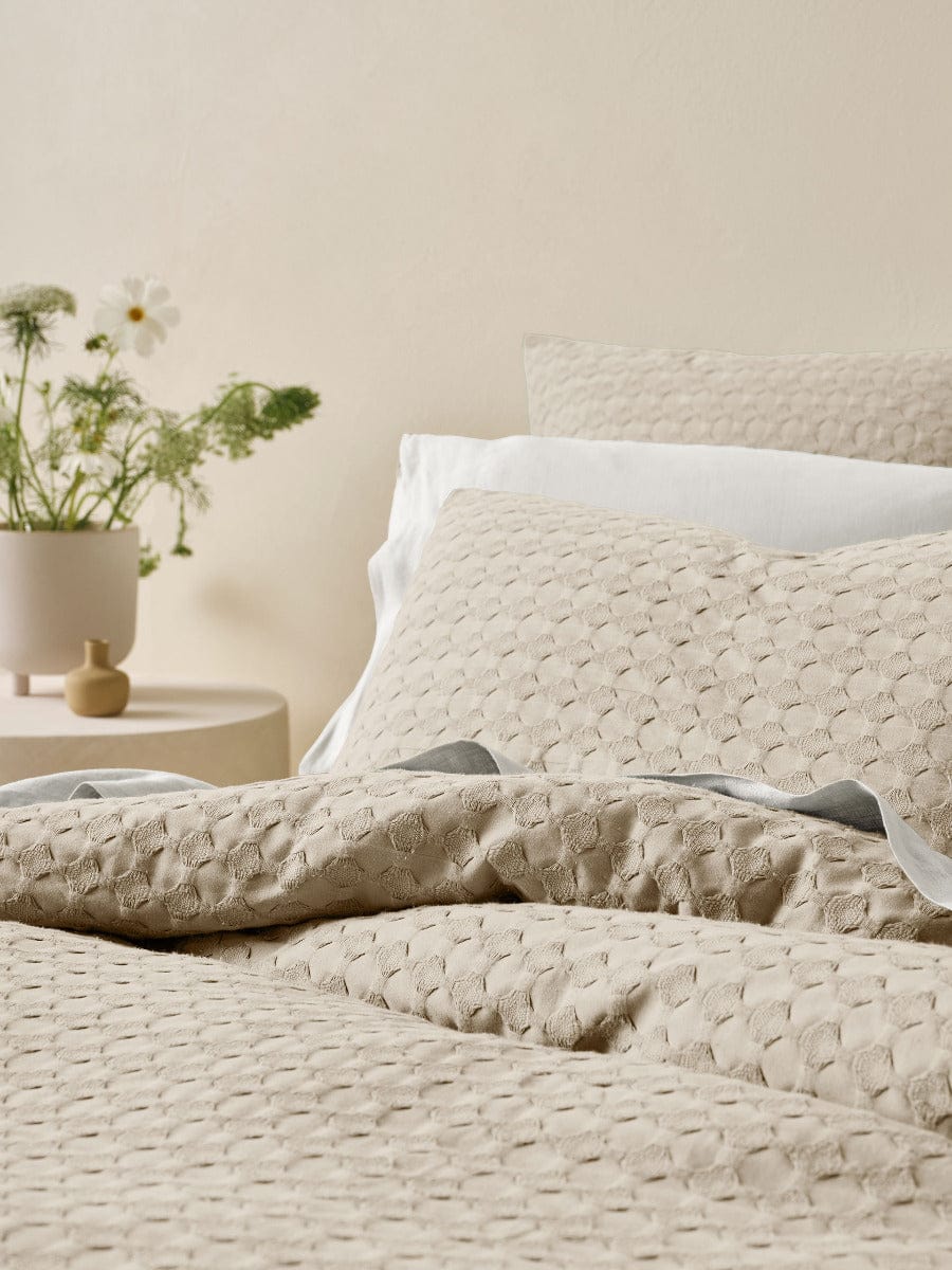 Linen House Quilt Cover LINEN HOUSE VISTA PEBBLE QUILT COVER SET