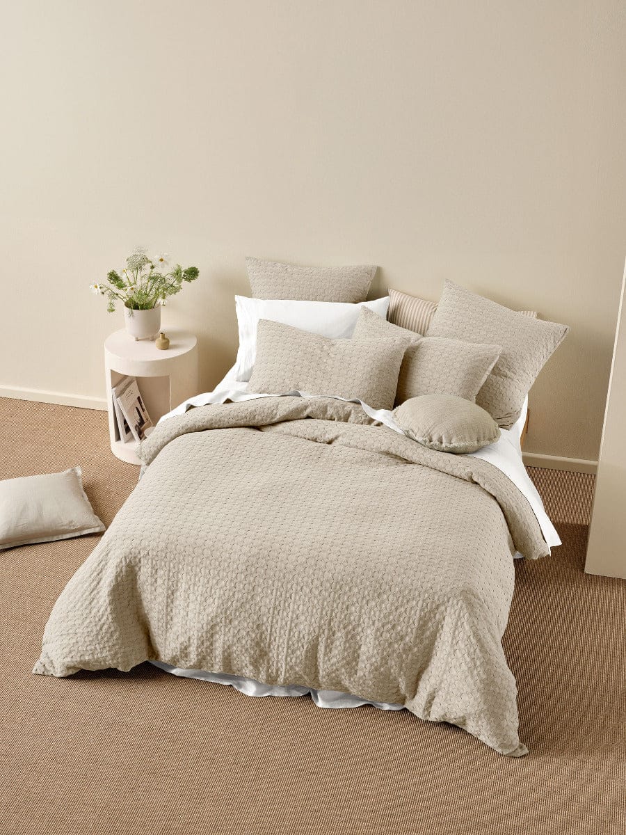 Linen House Quilt Cover LINEN HOUSE VISTA PEBBLE QUILT COVER SET