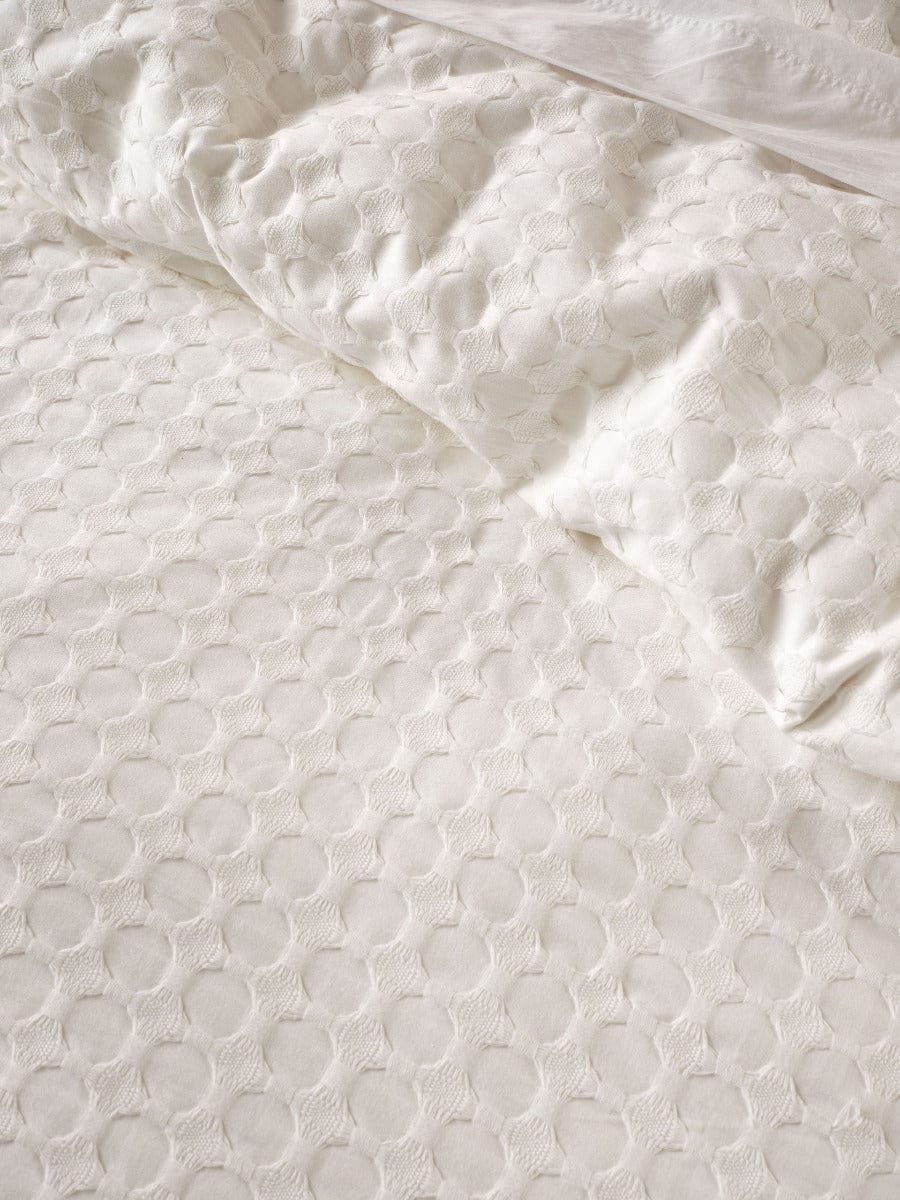 Linen House Quilt Cover LINEN HOUSE VISTA WHITE QUILT COVER SET
