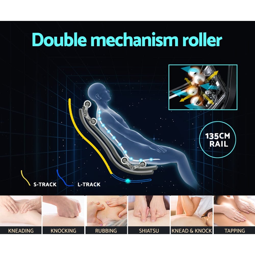 Livemor Massage Chair 4D Massage Chair Electric Recliner Double Core Mechanism Massager Melisa