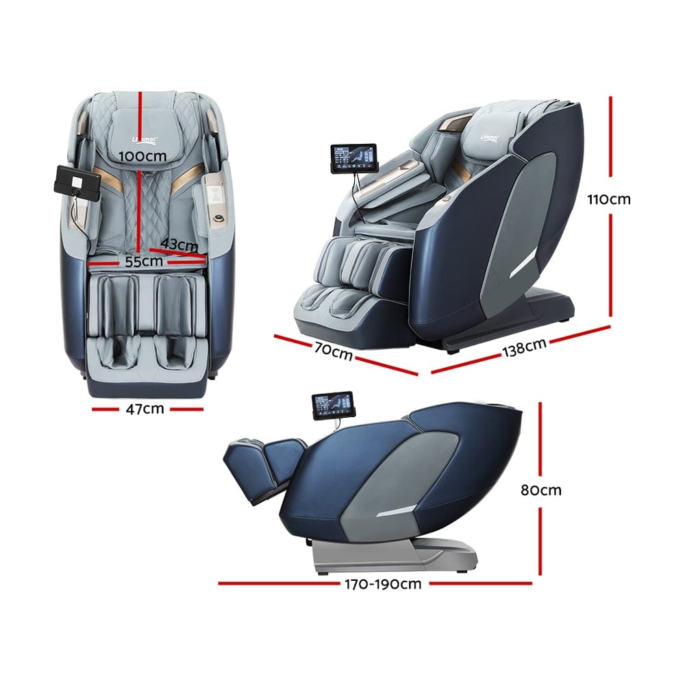 Livemor Massage Chair 4D Massage Chair Electric Recliner Double Core Mechanism Massager Melisa
