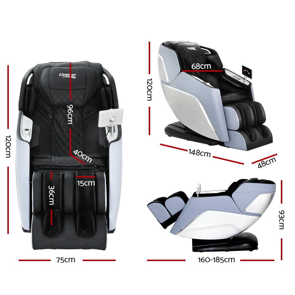 Livemor Massage Chair 4D Massage Chair Electric Recliner Home Massager Garin