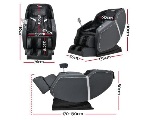 Livemor Massage Chair Electric Massage Chair Full Body Reclining Zero Shiatsu Heating Massager