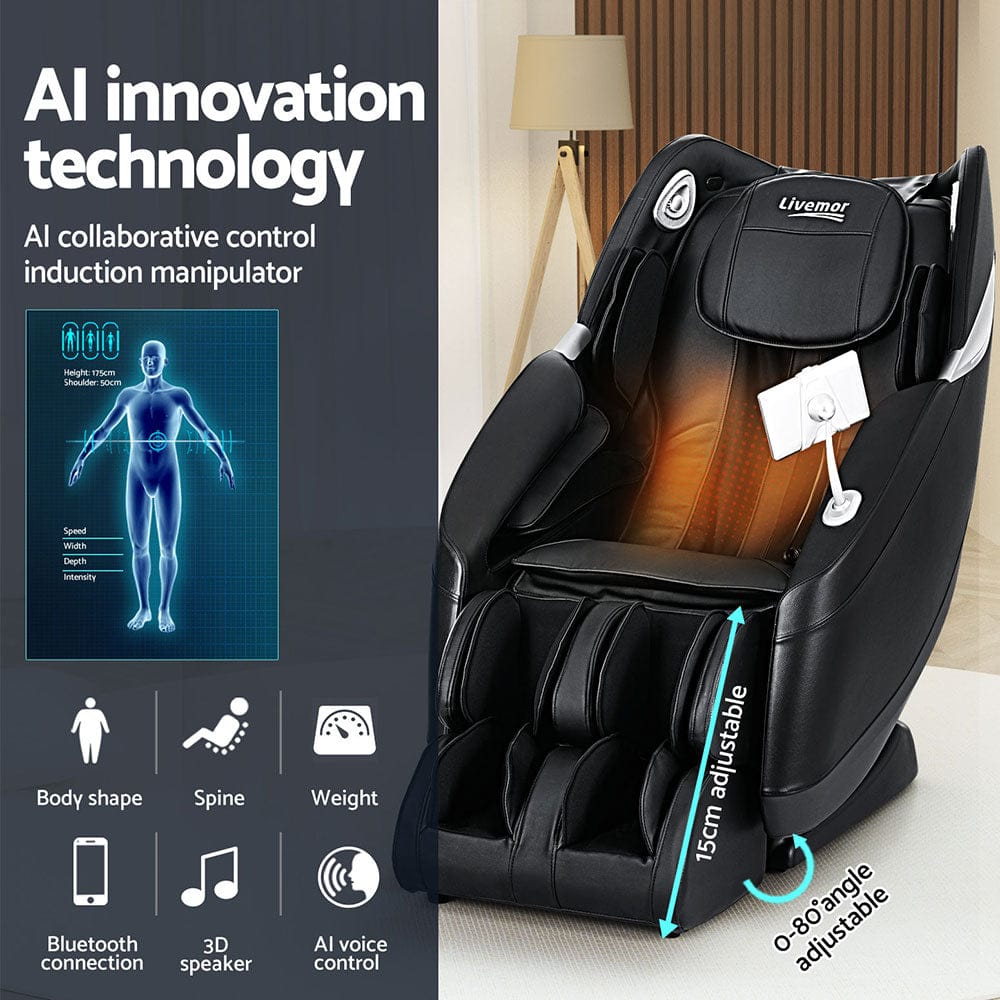 Livemor Massage Chair Massage Chair Electric Recliner Home 3D Massager Flynn