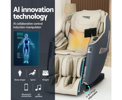Livemor Massage Chair Massage Chair Electric Recliner Home Massager 3D Opal
