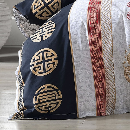 Logan & Mason CHIAKI WHITE QUILT COVER SET Logan & Mason