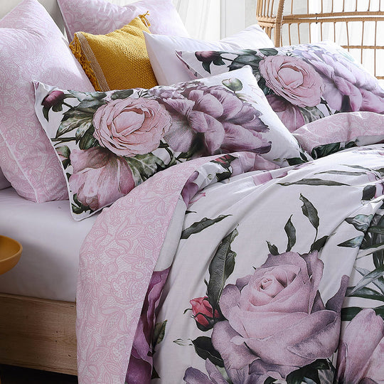 Logan & Mason ELODIE BLUSH QUILT COVER SET Logan & Mason