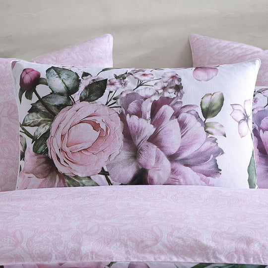 Logan & Mason ELODIE BLUSH QUILT COVER SET Logan & Mason