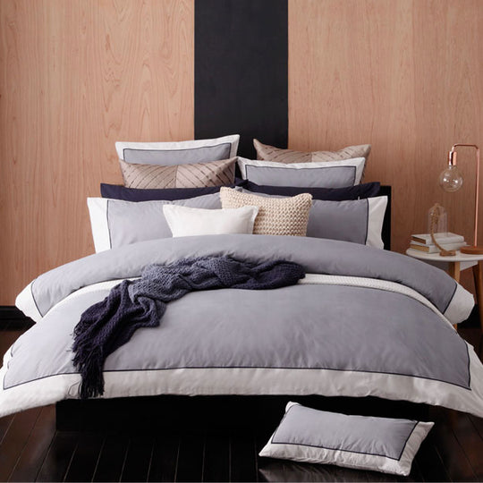 Logan & Mason ESSEX NAVY QUILT COVER SET Logan & Mason