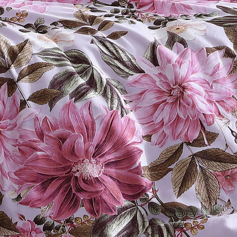 Logan & Mason MAEVE LILAC QUILT COVER SET Logan & Mason