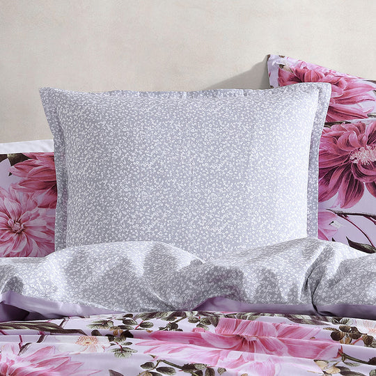 Logan & Mason MAEVE LILAC QUILT COVER SET Logan & Mason