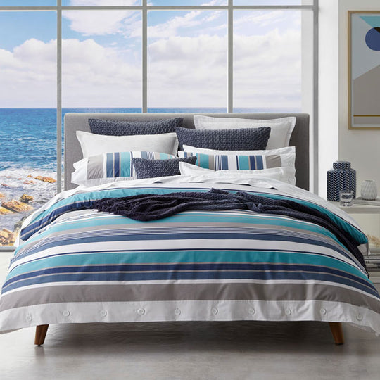 Logan & Mason TRENT LAGOON QUILT COVER SET Logan & Mason