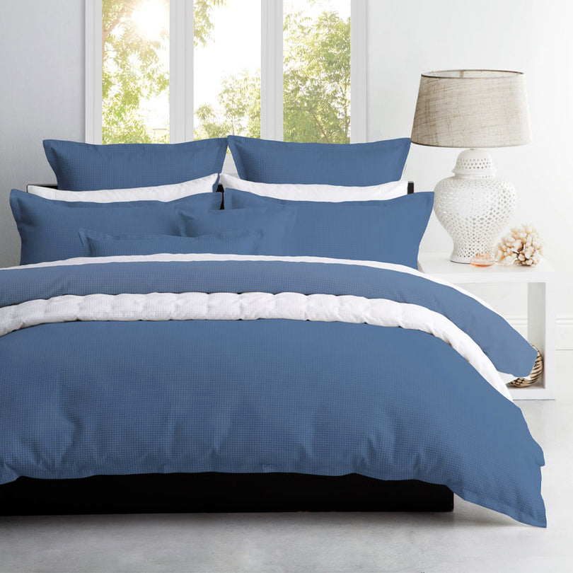 Platinum Collection ASCOT STEEL QUILT COVER SET Platinum Collection