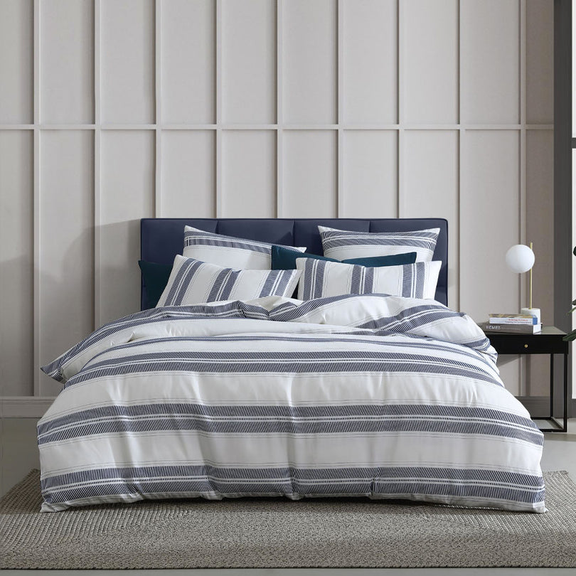 Platinum Collection CADET NAVY QUILT COVER SET Platinum Collection