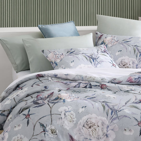 Platinum Collection JOSIE DOVE QUILT COVER SET Platinum Collection