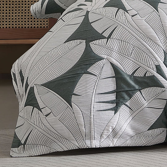 Platinum Collection LAGOS OLIVE QUILT COVER SET Platinum Collection
