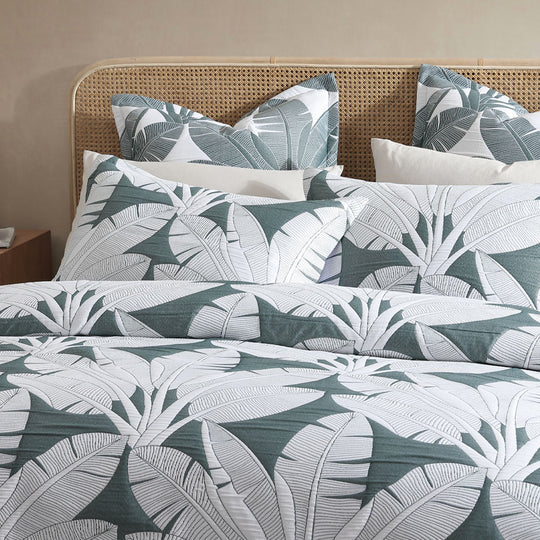 Platinum Collection LAGOS OLIVE QUILT COVER SET Platinum Collection