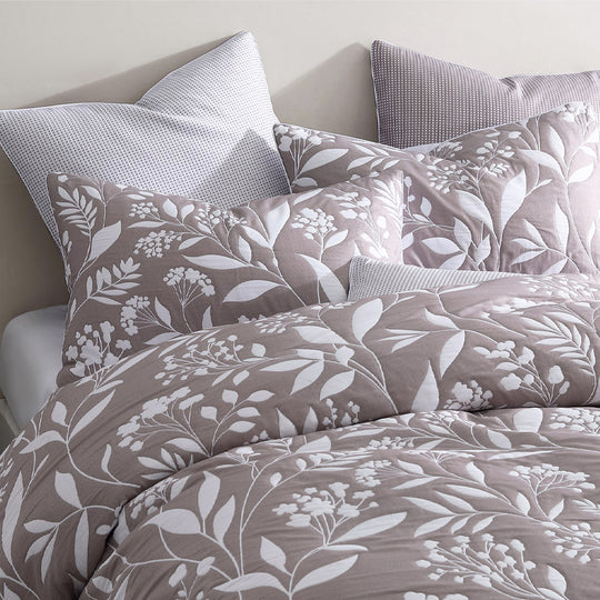 Platinum Collection MADISON LATTE QUILT COVER SET Platinum Collection