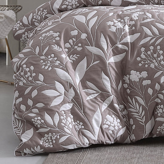 Platinum Collection MADISON LATTE QUILT COVER SET Platinum Collection