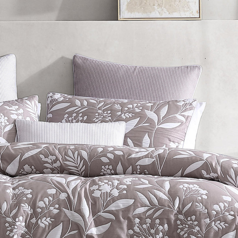 Platinum Collection MADISON LATTE QUILT COVER SET Platinum Collection