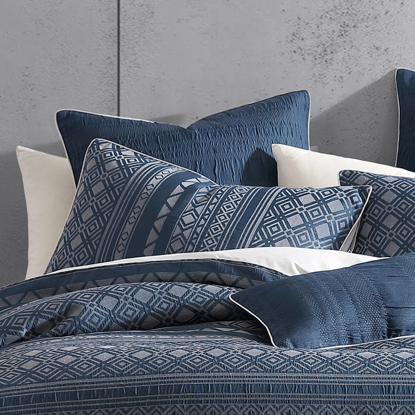 Platinum Collection ORLANDO INDIGO QUILT COVER SET Platinum Collection