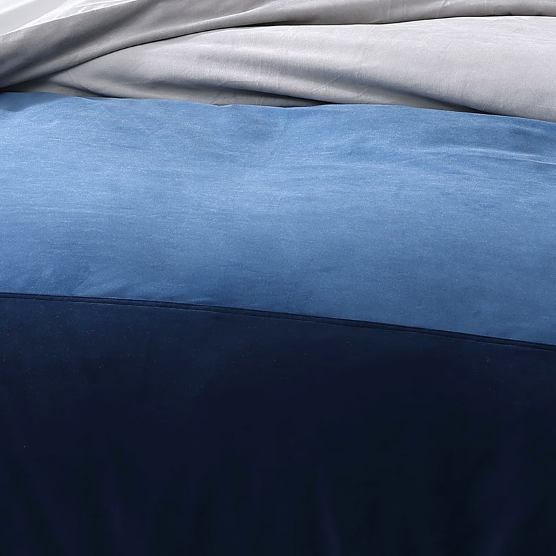 Platinum Collection PARKER BLUE QUILT COVER SET Platinum Collection