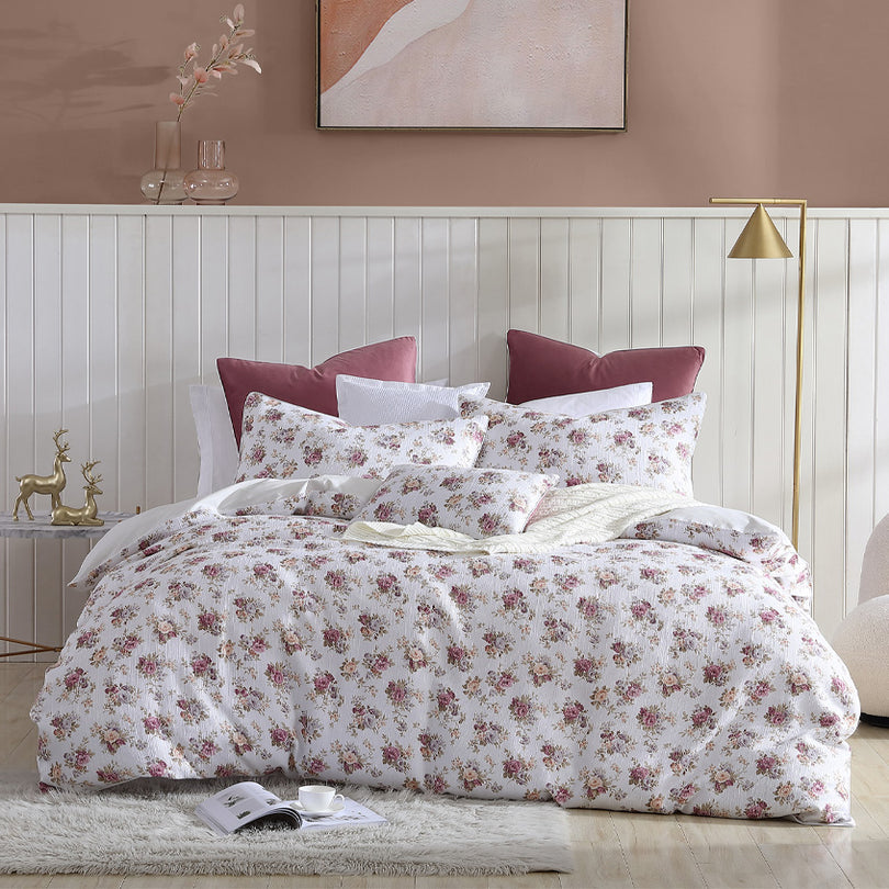 Platinum Collection ROSETTE PLUM QUILT COVER Platinum Collection