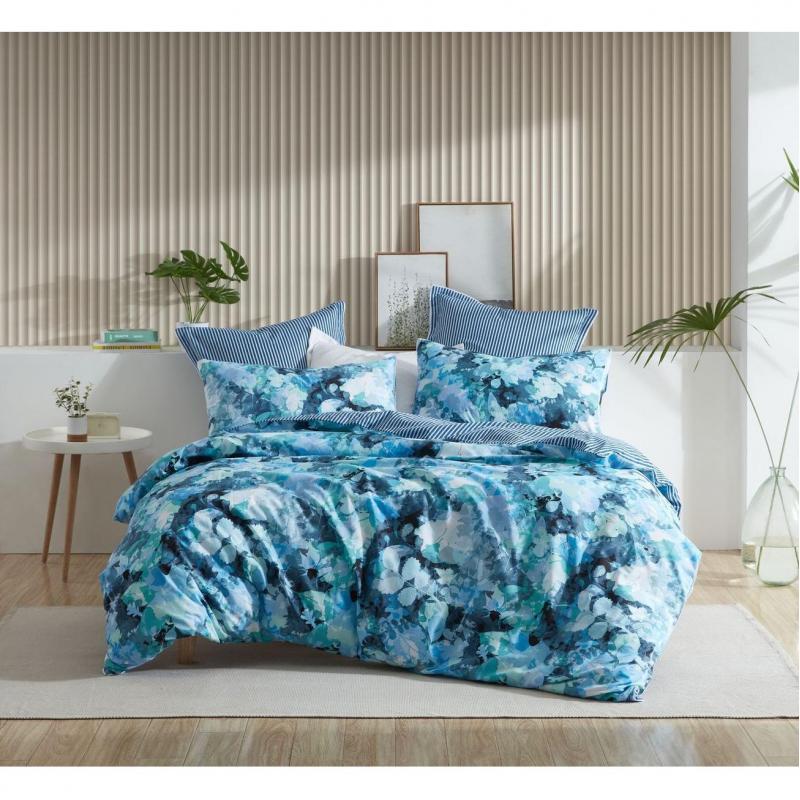 Logan & Mason Quilt Cover Logan & Mason HEATHER BLUE QUILT COVER SET