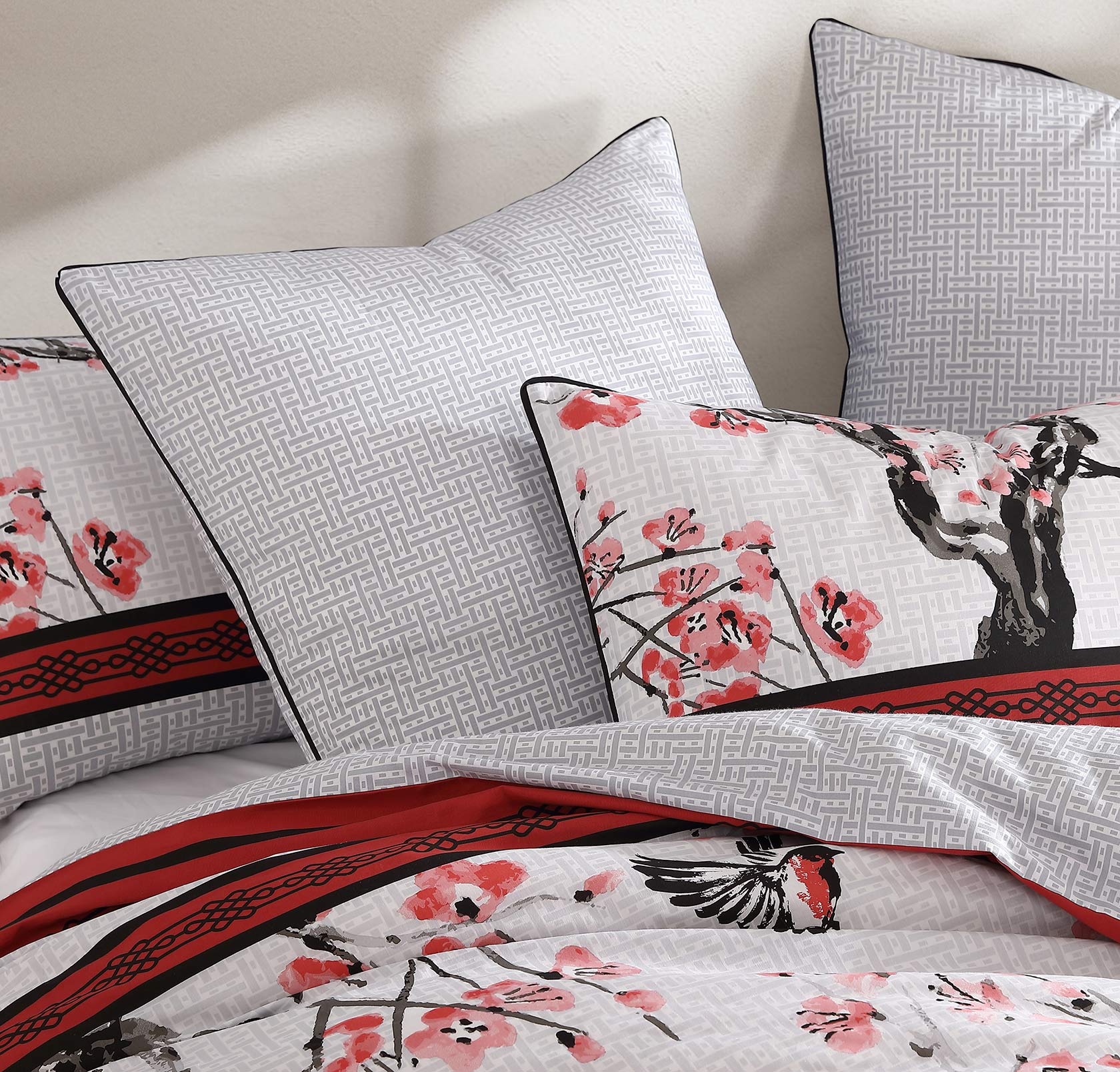Logan & Mason Quilt Cover Logan & Mason KYUSHU RED QUILT COVER SET