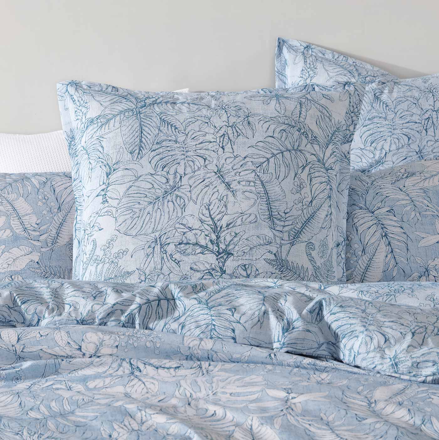 Logan & Mason Quilt Cover Logan & Mason LAKA DENIM QUILT COVER SET