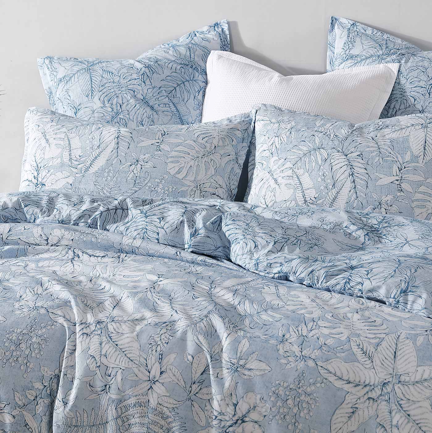Logan & Mason Quilt Cover Logan & Mason LAKA DENIM QUILT COVER SET