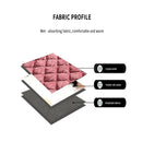 Anyhouz Mattress Cover Navy Blue Queen Size Crystal Velvet Thicken Quilted Warm Soft Plush Bed Sheet