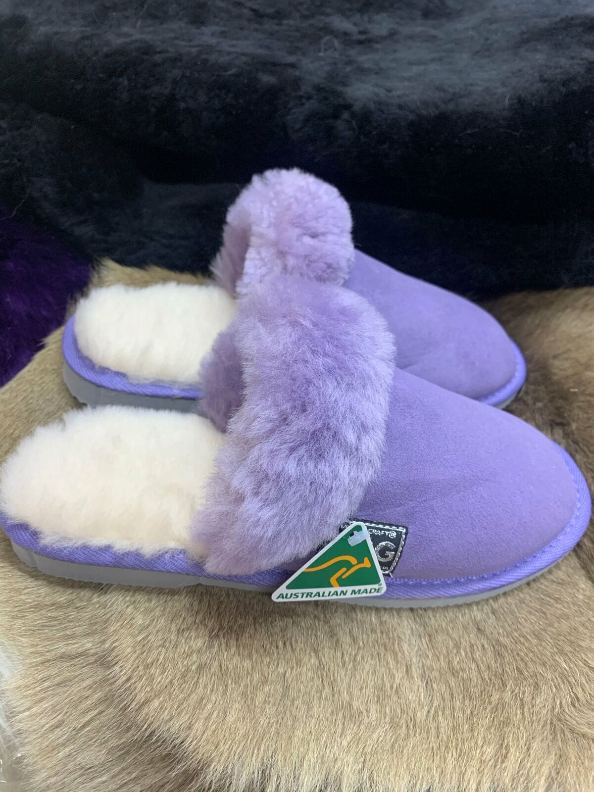 Merino Craft UGG Merino Craft Ladies Scuff Slippers  - Lilac