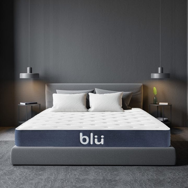 Milano Decor Mattresses Milano Blu Mattress Hybrid Memory Foam Bonnell Spring Design Medium Firm