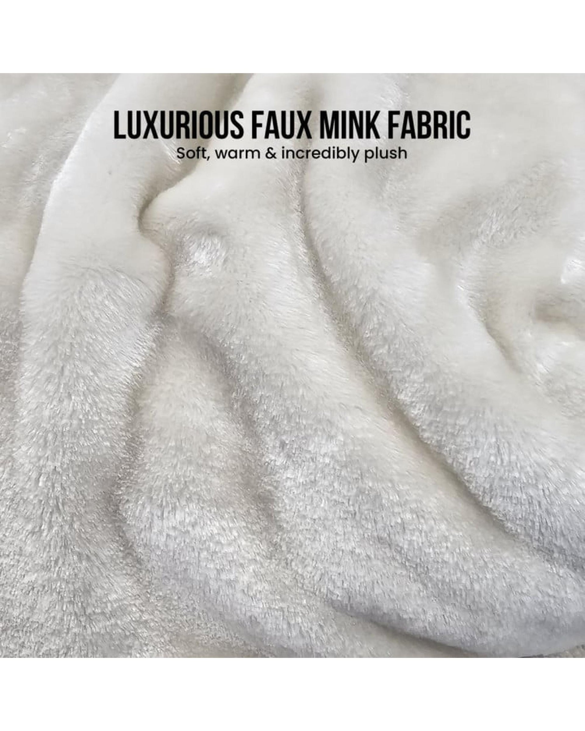Laura Hill XL Double-Sided Oversized Faux Mink Blanket 305x305cm Beige Laura Hill