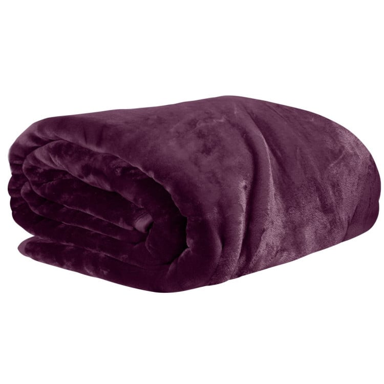 Laura Hill XL Double-Sided Oversized Faux Mink Blanket 305x305cm Purple Laura Hill