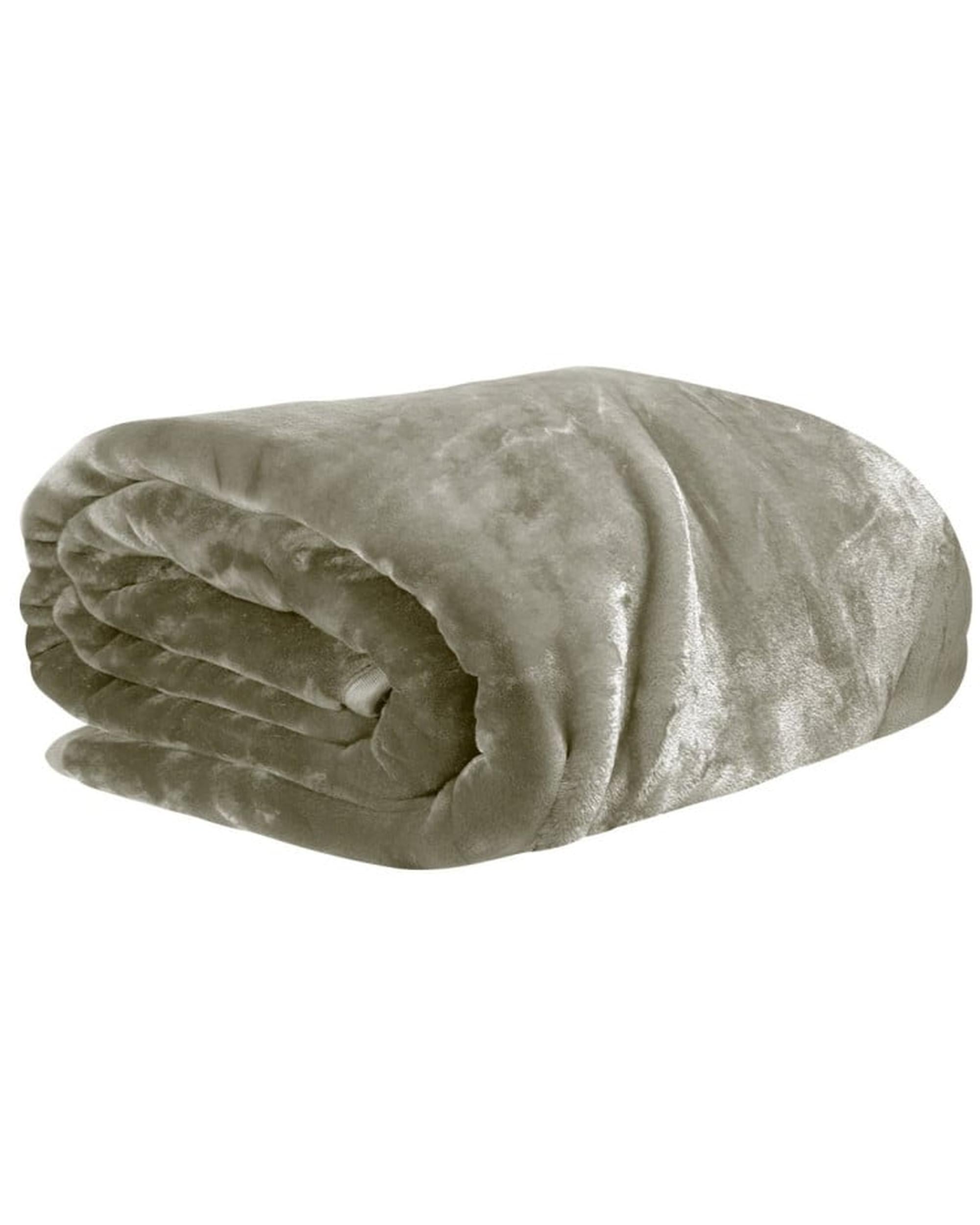 Laura Hill XL Double-Sided Oversized Faux Mink Blanket 305x305cm Olive Laura Hill