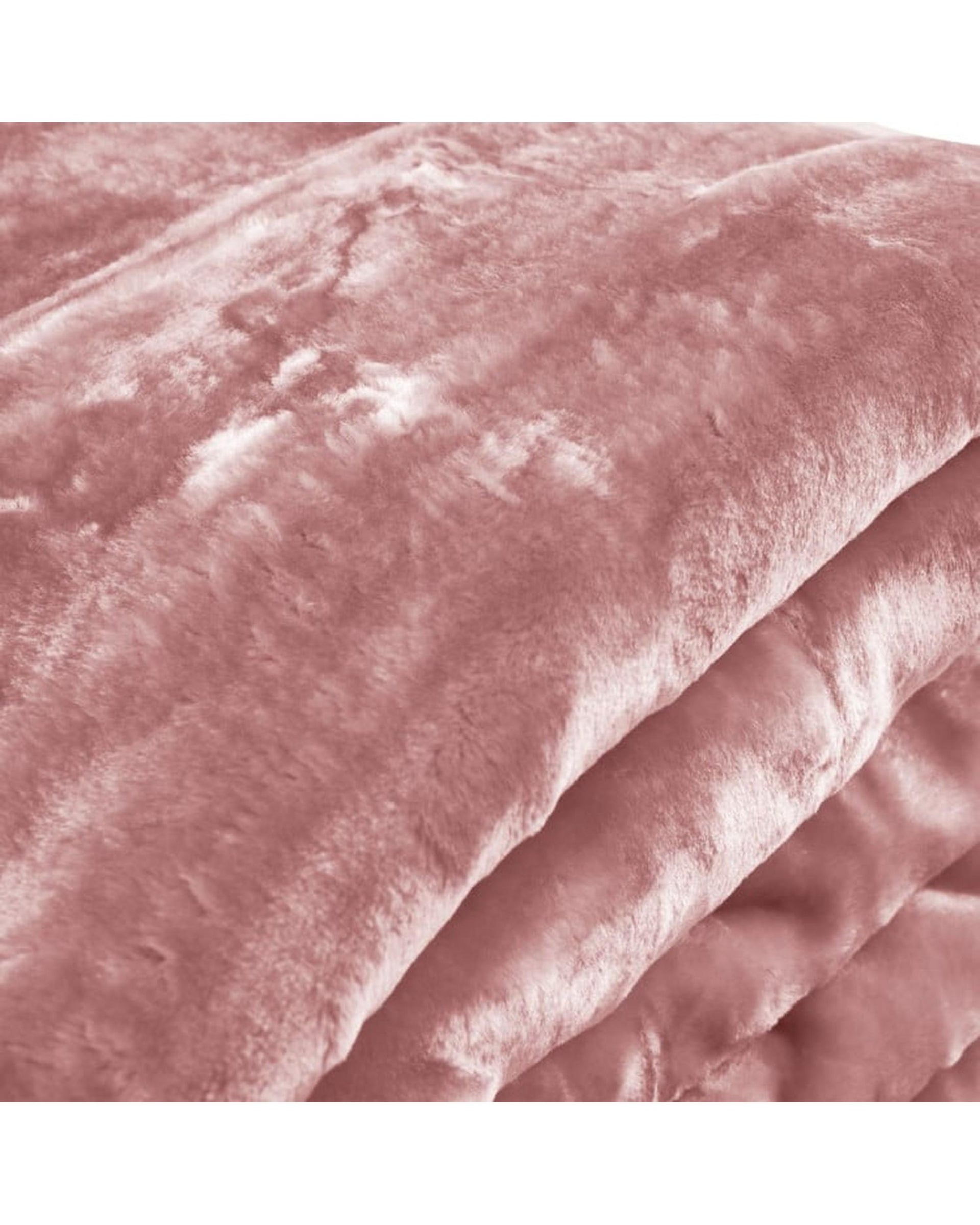 Laura Hill 800GSM Heavy Double-Sided Queen Faux Mink Blanket - Pink Laura Hill