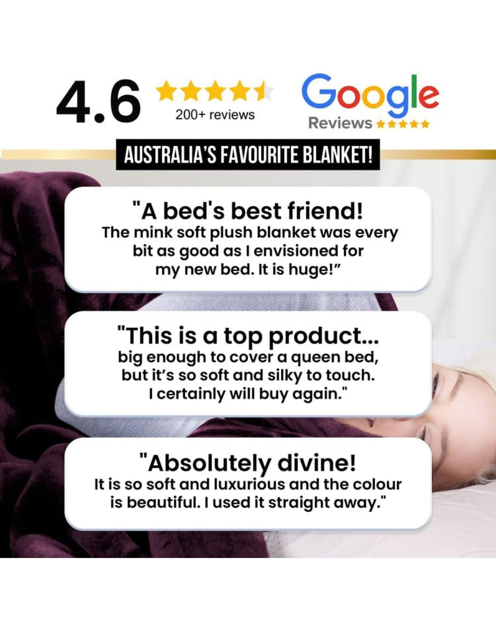 Laura Hill 800GSM Heavy Double-Sided Queen Faux Mink Blanket - Pink Laura Hill