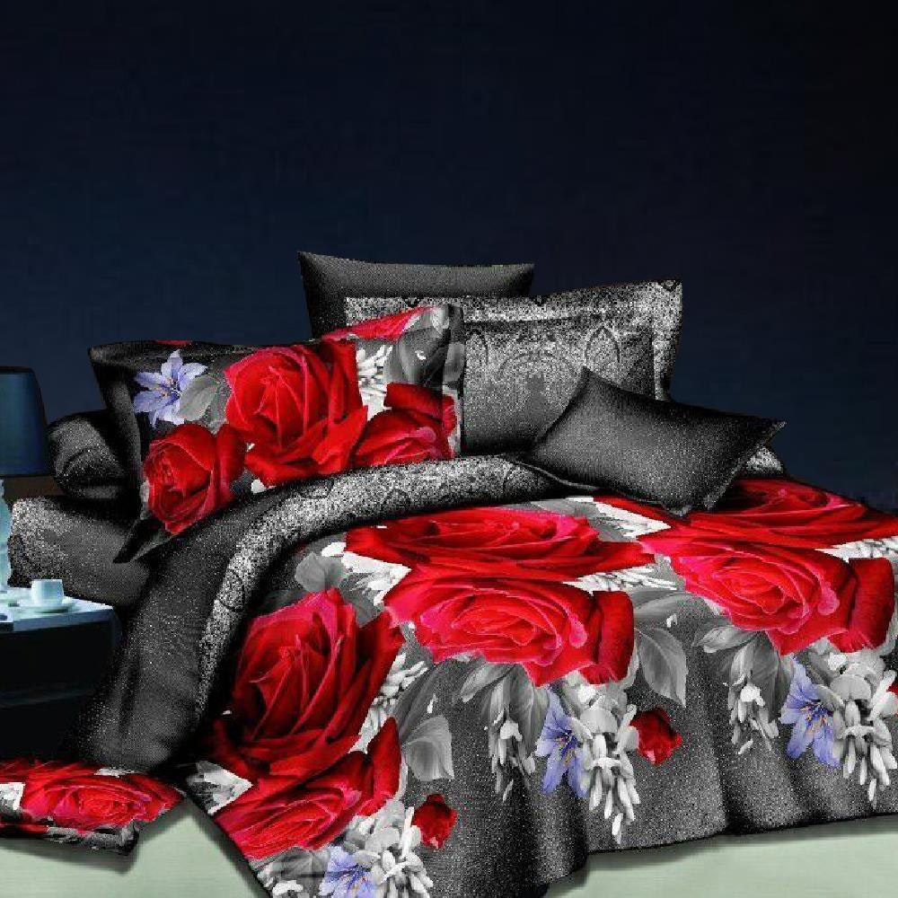 Dreamfields Great Rose Design Quilt Doona Duvet Cover Set