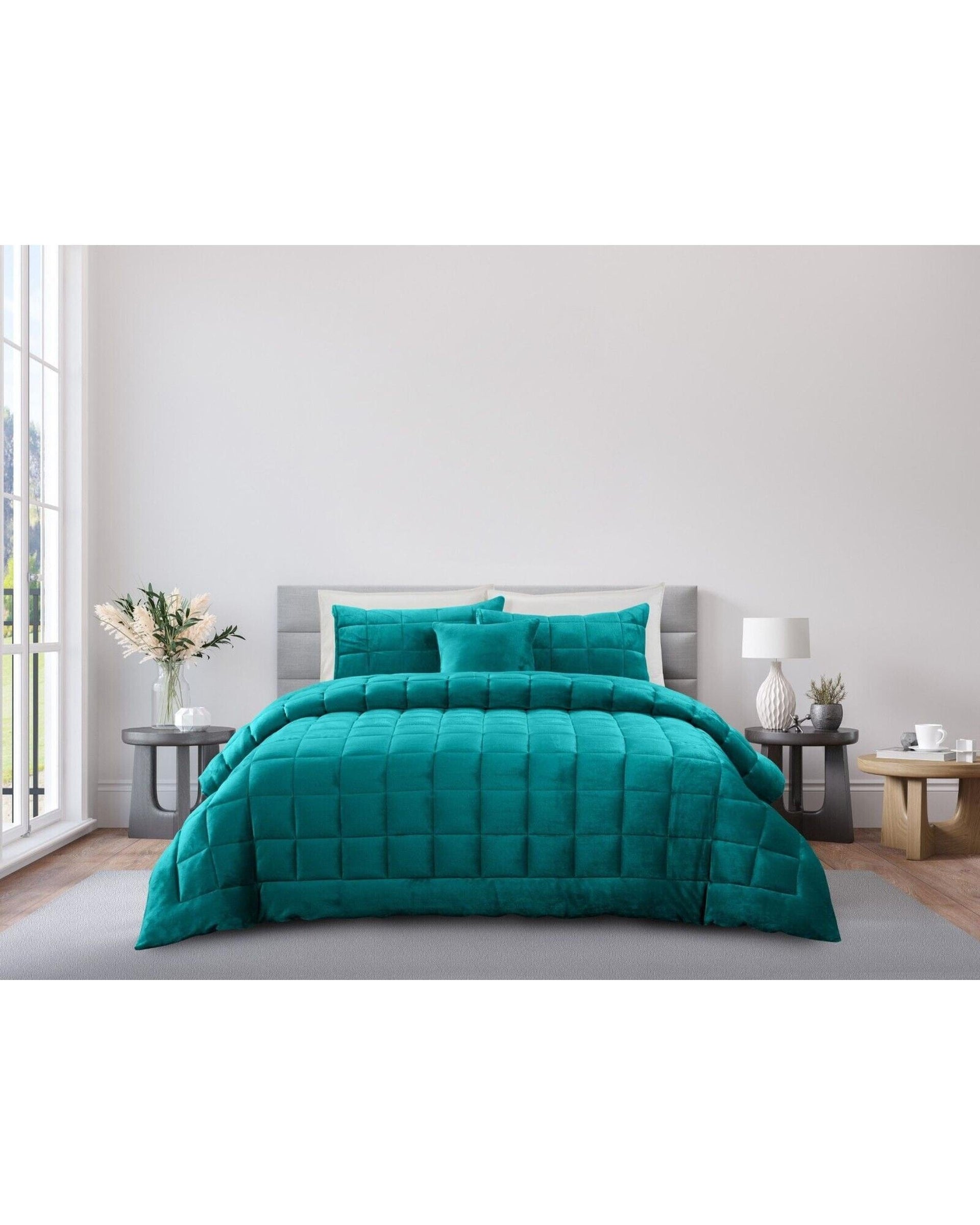 Odyssey Living Comforter Odyssey Living Deluxe Faux Fur Comforter Set - Emerald