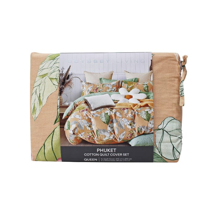 Odyssey Living Comforter Odyssey Living Phuket Printed Cotton Quilt Cover Set