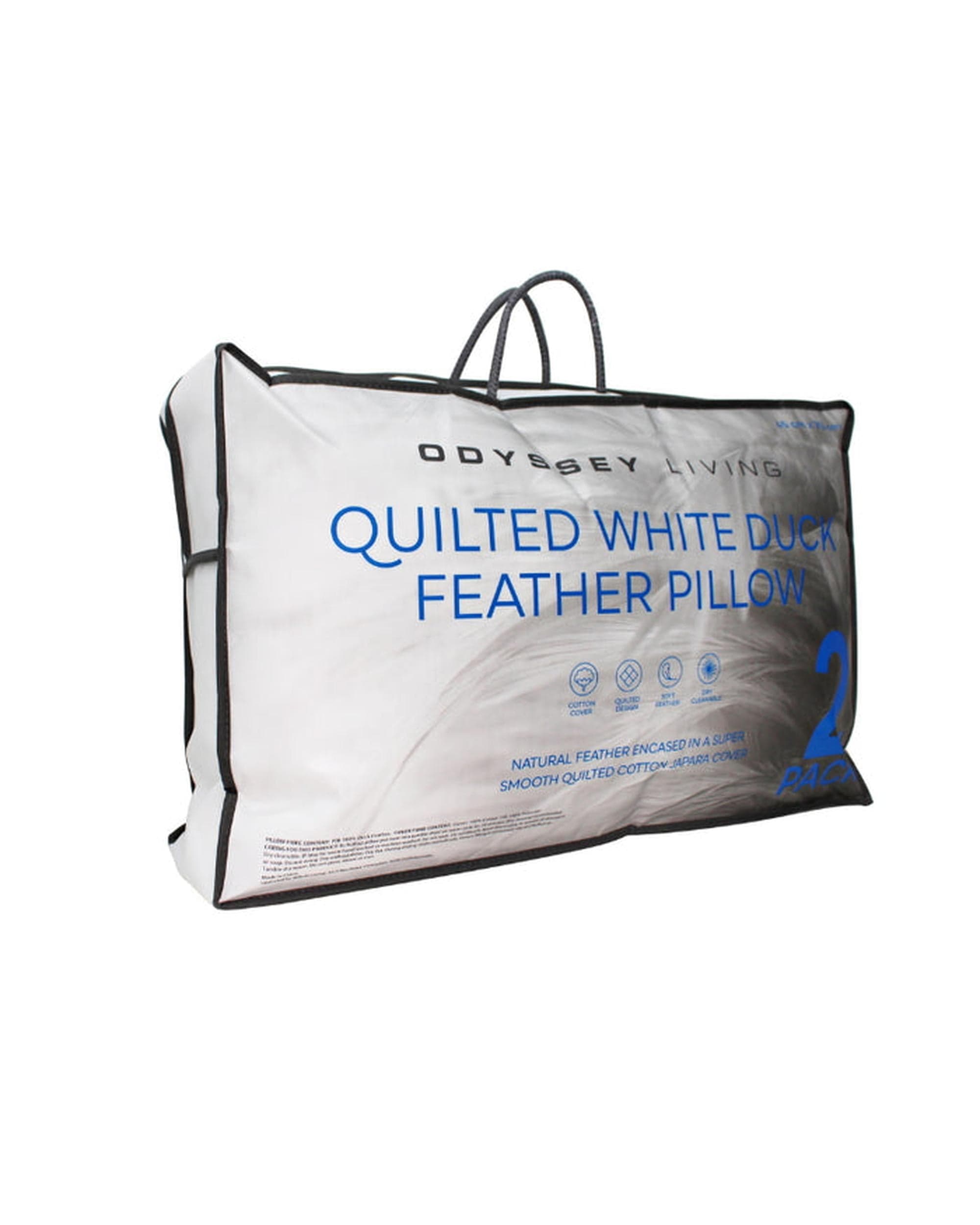 Odyssey Living Pillows/Cushions Odyysey Living 2 PACK White Duck Feather Pillow