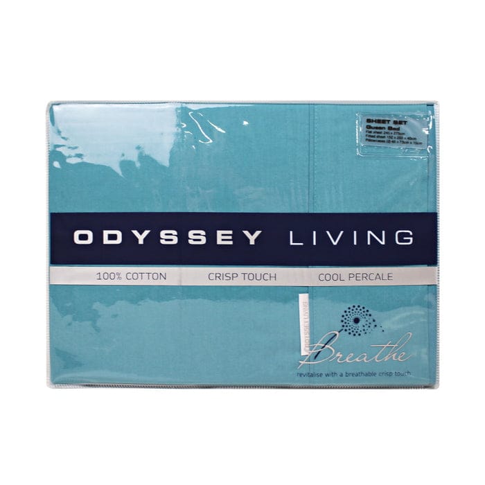 Odyssey Living Bed Sheets Odyysey Living Breathe 100% Cotton Sheet Sets - Baltic