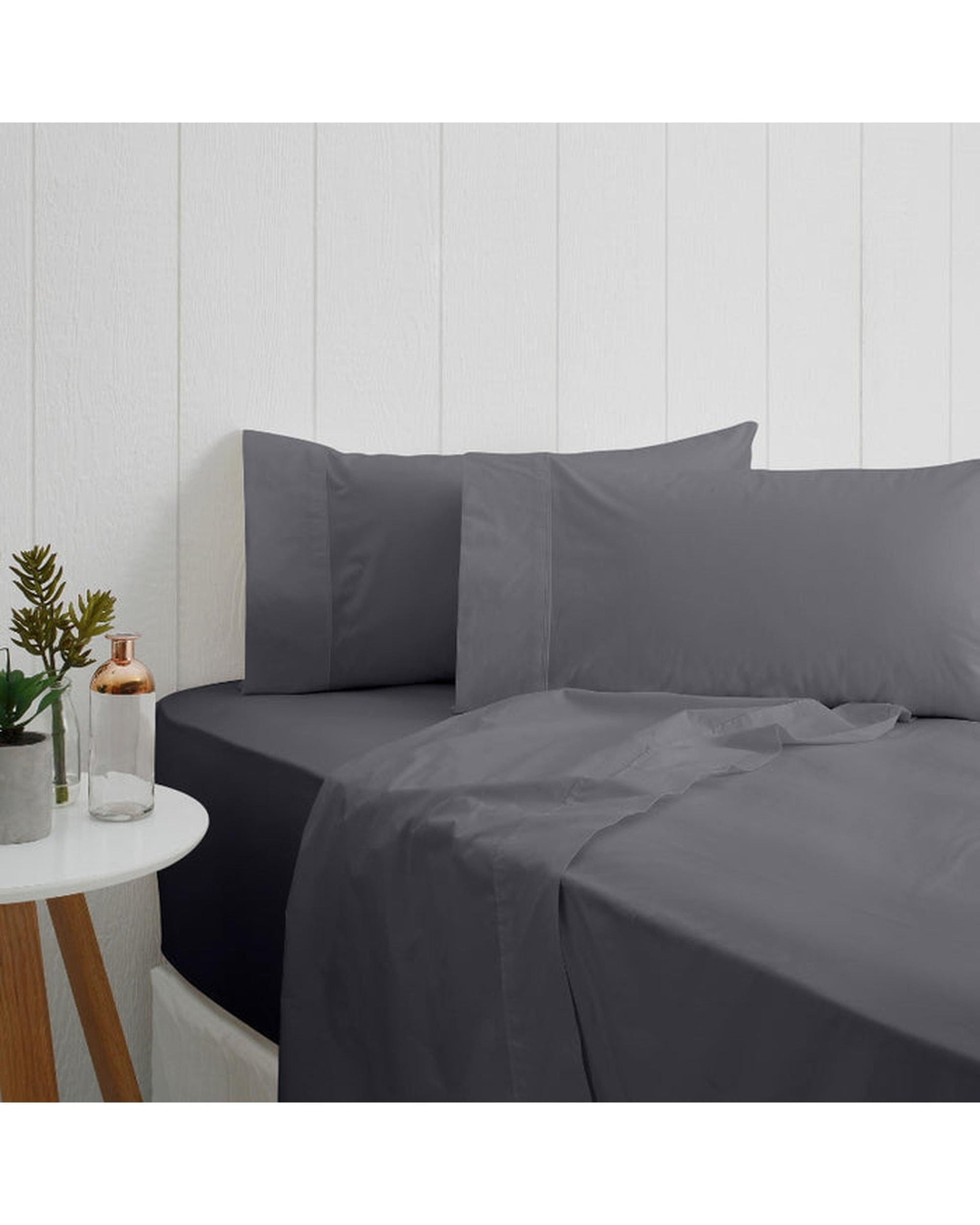 Odyssey Living Bed Sheets Odyysey Living Breathe 100% Cotton Sheet Sets - Charcoal