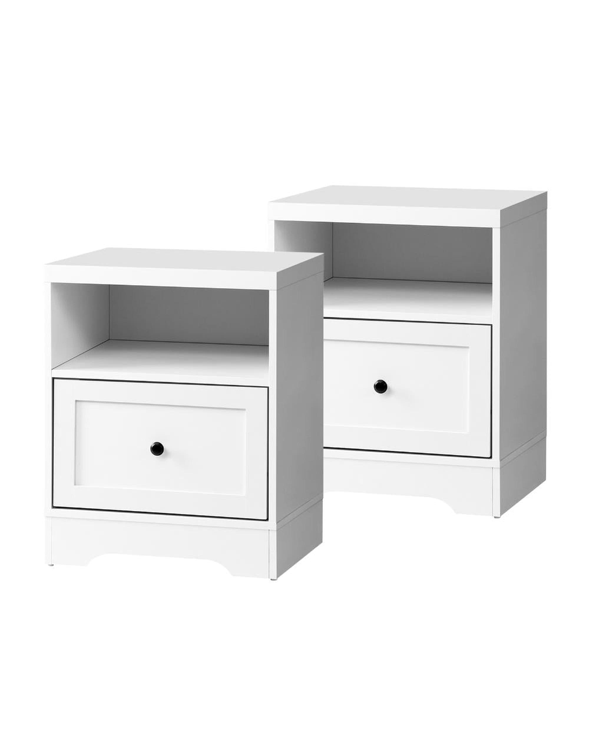 Oikiture Bedside Table 2PCS Bedside Tables Nightstand Hamptons Furniture